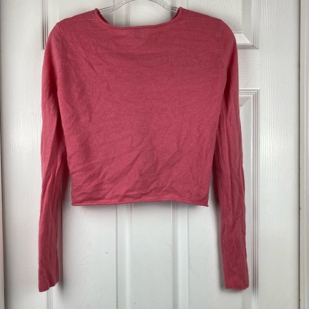 DKNY Pink Cashmere Long Sleeve Top - Picture 3 of 4